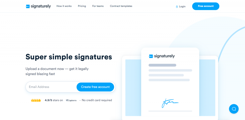 Signaturely is a DocuSign alternative