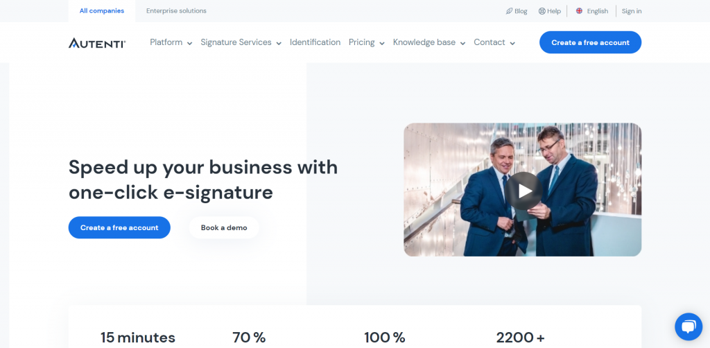 Autenti is a DocuSign alternative