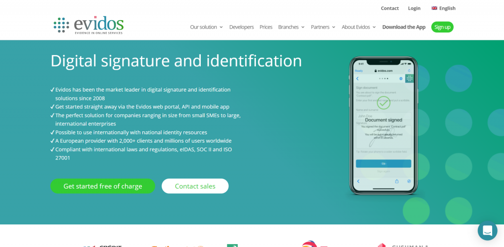 Evidos is a DocuSign alternative