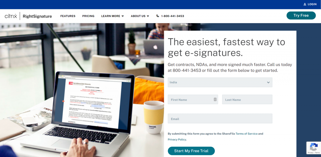 RightSignature is a DocuSign alternative