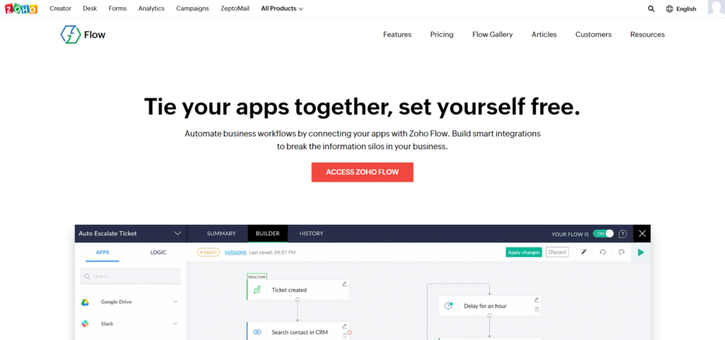 Zoho Flow is a Zapier alternative