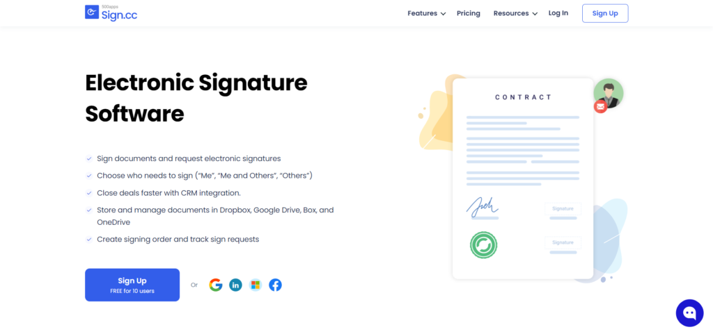 Sign.cc is a DocuSign alternative