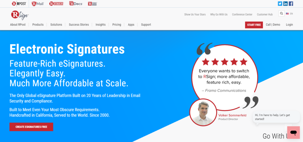 RSign is a DocuSign alternative