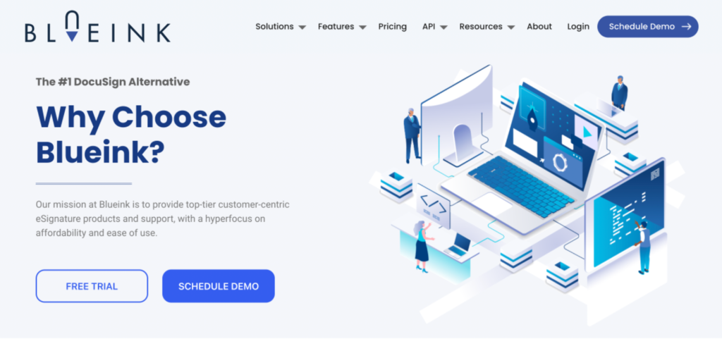 BlueInk is a DocuSign alternative